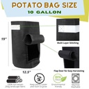 247Garden Potato Grow Bag/Aeration Fabric Pot w/Handles & Flap Door for Easy Harvesting