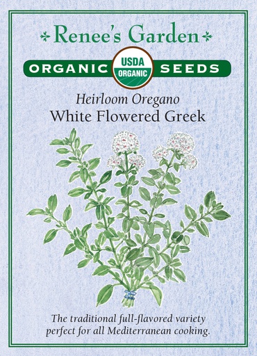 [3014] Renee's Garden Heirloom Oregano White Flowered Greek